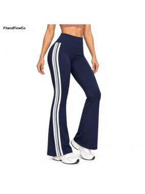Wide Leg High Waisted Flare Yoga Pants Tummy Control Workout Leggings